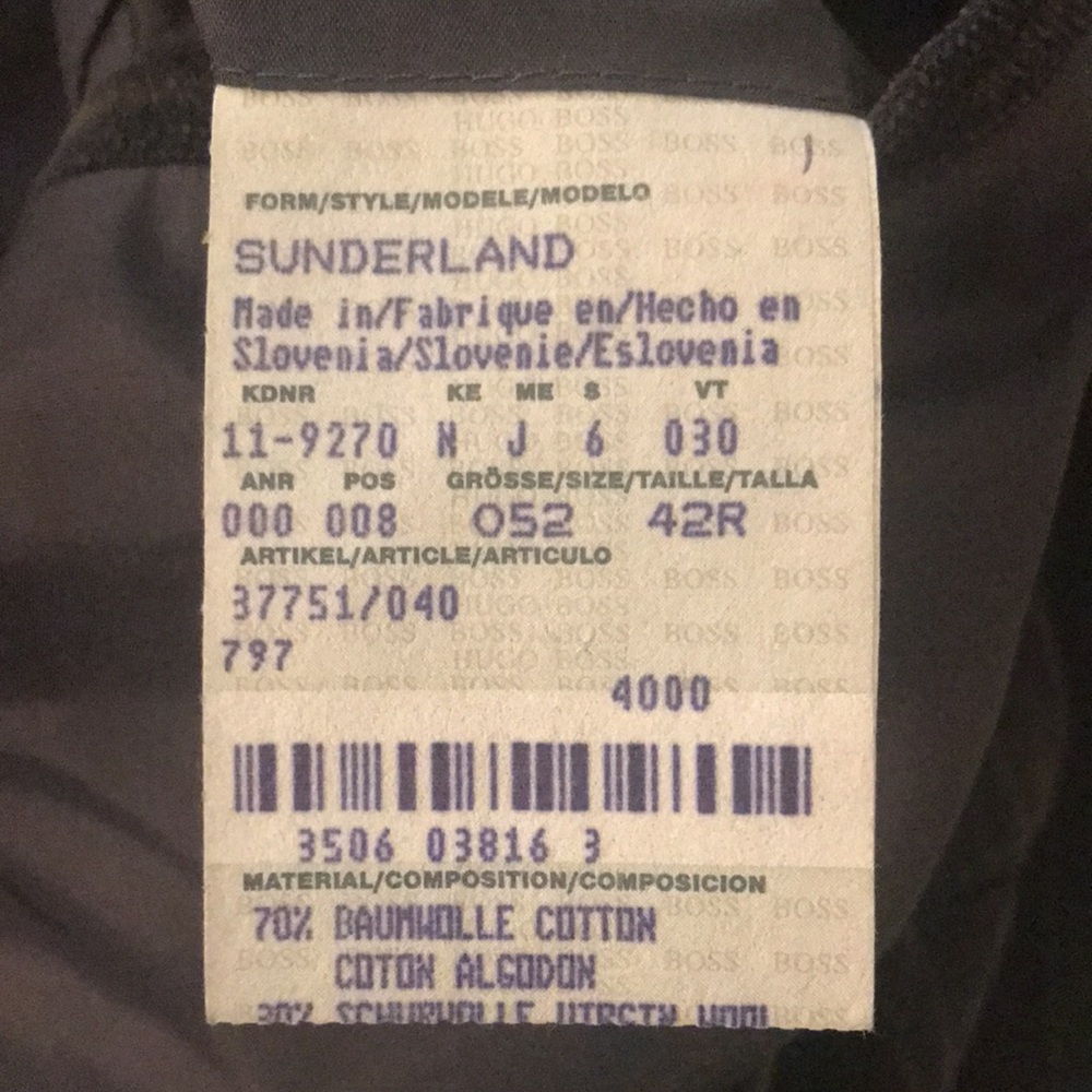 Hugo Boss Sunderland Velvet Striped Jacket Sport Coat Black w/ Brown Str… - Picture 11 of 16